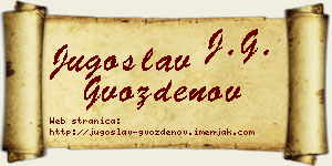 Jugoslav Gvozdenov vizit kartica